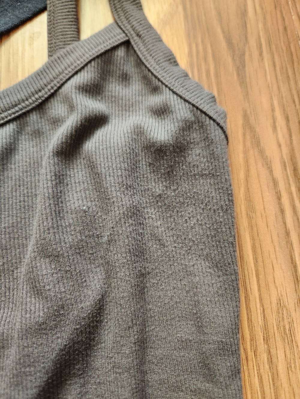 Joah Brown Ribbed Low Back Tank Top Size M/L - Picture 2 of 6